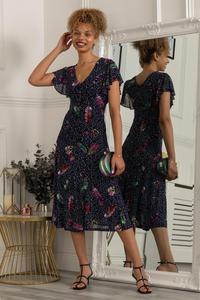 Расклешенное сетчатое платье Lucille Jolie Moi, синий