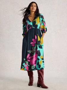 Платье миди Lucy Abstract White Stuff, Multi