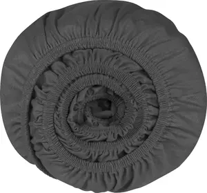 Простыня на резинке Las Palmas | Смесь хлопка и эластана | Мягкая, эластичная, непрозрачная | Доступные размеры: 90-100×200 см или 180-200×200 см | Антрацит Schiesser