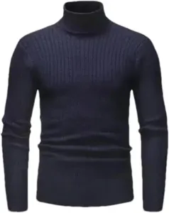 Мужской свитер-водолазка PlTurtleneck, приталенный, однотонный, с длинными рукавами