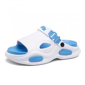 CariteSport Тихие быстросохнущие шлепанцы мужские бело-голубые, цвет White Blue