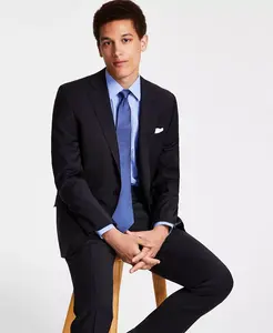 Мужской классический пиджак из стрейчевой шерстяной смеси для костюма по отдельности Brooks Brothers, серый