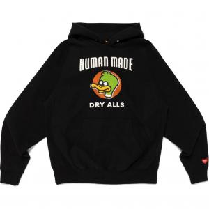 Худи с принтом утки Cotton HUMAN MADE, черный