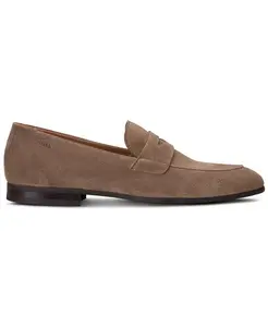 Мужские замшевые туфли-лоферы Gavrie Hugo Boss, коричневый/бежевый