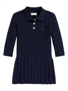 Платье фактурной вязки POLO RALPH LAUREN KIDS, синий
