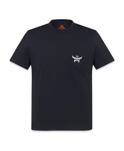 Футболка Essential из натурального хлопка с логотипом на нагрудном кармане. Mcm, синий