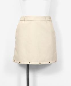 юбка из искусственной кожи со складками сзади