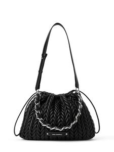 Karl Lagerfeld Плечевая сумка 'Weave' в черном цвете