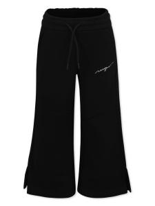 MSGM Kids спортивные брюки с вышитым логотипом, черный