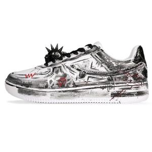 XTEP Кроссовки Air Force One Skateboard Unisex низкие бело-черные, цвет Black White