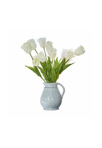 Набор декоративных цветов из 6 шт. Lamarr белый/зеленый Loberon, белый/зеленый