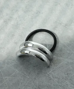 Резинка для волос Three Four Time/Double Metal Curve, цвет Silver