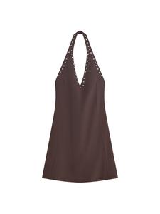 Мини платье Bershka, Dark brown