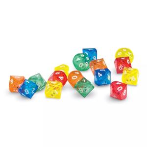 Учебные ресурсы 10-гранные игральные кости в наборе игральных костей Learning Resources
