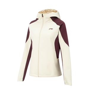 LINING Женская куртка софтшелл, Ecru/Burgundy Purple