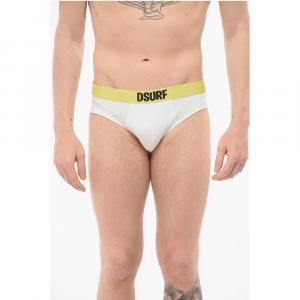 Хлопковые трусы DSURF с контрастными полосками Dsquared2, белый