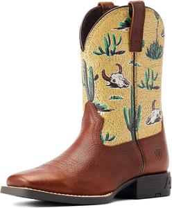 Детские сапоги ARIAT Round Up с широким квадратным носком в стиле вестерн, Spiced Cider