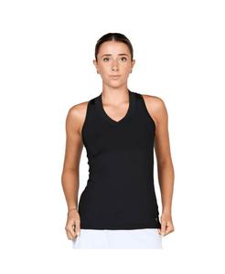 Женская теннисная майка с открытой спиной и защитой от ультрафиолета Sofibella, Black