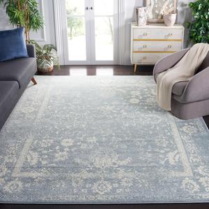 SAFAVIEH Adirondack Collection ковер 336 x 458 см - Slate & Ivory, дизайн в стиле Oriental Distressed, не линяет и прост в уходе, идеален для помещений с высокой проходимостью в гостиной, спальне (ADR109T)