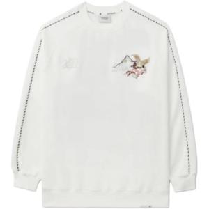 Bape Black * Логотип вышитый свитшот A BATHING APE, белый