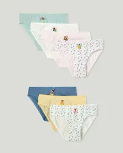 Набор из семи детских трусиков с принтом Cotton Juice Baby Home, многоцветный