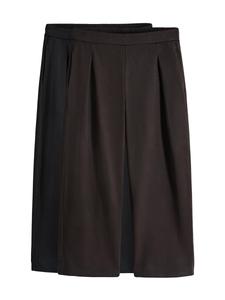 Широкие брюки со складками спереди The Set, темно-коричневый/черный