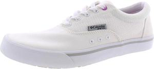 Columbia Women's Slack Water PFG Lace Boat Shoe, White/Foxglove