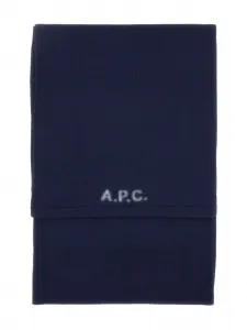 Шарф с украшением в виде логотипа A.P.C., синий