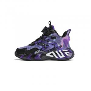 Детские баскетбольные кроссовки с низким верхом, устойчивые к истиранию CAMKIDS, фиолетовый