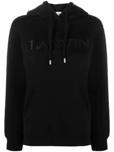 Худи с кулиской и логотипом Lanvin, черный