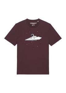Футболка с принтом FLY ME TO THE MOON watapparel, темно-фиолетовый