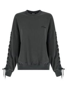 Толстовка с круглым вырезом и шнуровкой ROTATE BIRGER CHRISTENSEN, серый