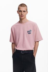 Футболка с литографией и изображением розы