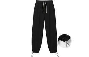 Вязаные спортивные брюки унисекс COMOWA, черный[Регулируемая эластичная манжета]
