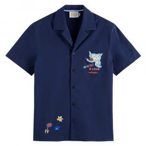 Рубашка с коротким рукавом Scotch & Soda Placement, синий