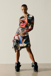 платье с принтом рта