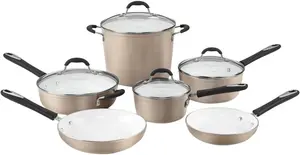 Набор посуды для приготовления Cuisinart из алюминия, 10 предметов, цвет шампанского