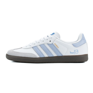 Кроссовки adidas originals SAMBA OG Skateboarding Shoes Unisex Low-top White/blue, голубой