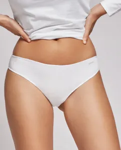 Гладкие бразильские трусики из натурального хлопка Gisela, белый