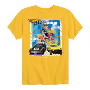Футболка Hot Wheels Lets Race с изображением персонажей для мальчиков 8–20 лет, желтый