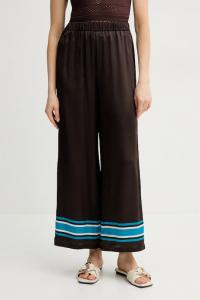 Шелковые брюки Luisa Spagnoli, коричневый