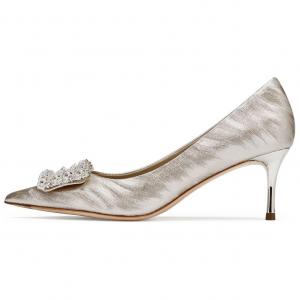 Туфли женские на высоком каблуке золотой 73Hours, светло-золотой