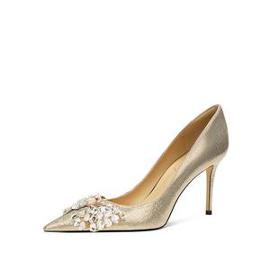Zubumei Женские туфли на высоком каблуке светло-золотистые, цвет Light Gold