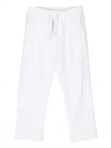Прямые брюки с кулиской Paolo Pecora Kids, белый