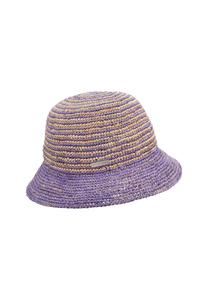 Колокольчик из соломы из рафии с полосатым узором 55340-0 SEEBERGER, цвет Amethyst/leinen