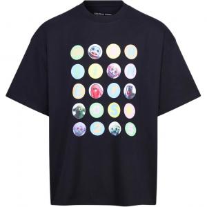 Хлопковая футболка с графическим принтом Martine Rose, черный