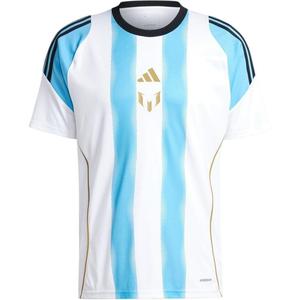 Футболка серии Messi для мужчин белая/синяя Adidas, белый/синий