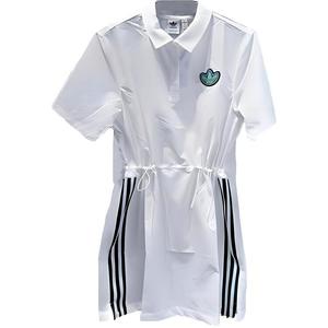 Платье с короткими рукавами женское серое Adidas Originals