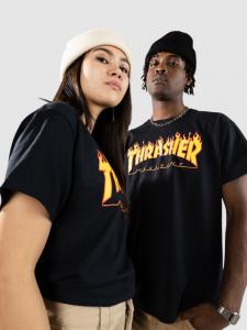 Футболка Thrasher Flame T-Shirt, black