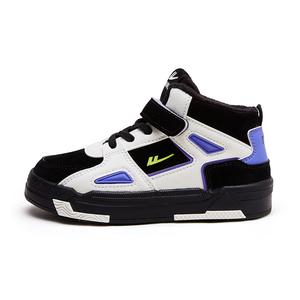 Warrior Противоскользящие, Износостойкие, Утепленные Высокие Детские Скейтбординговые Кроссовки Black Rice Kids', Black Rice-С Флисовой Подкладкой